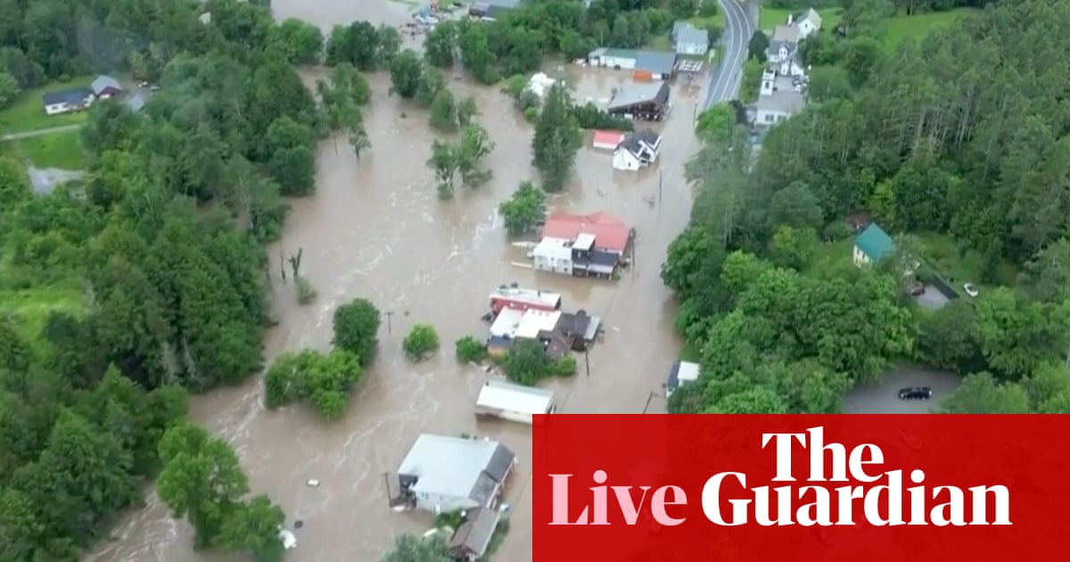 Vermont governor seeks major disaster declaration from White House as state braces for more storms – as it happened | Extreme weather | The Guardian