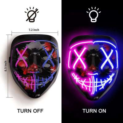 Purge Mask Light up Mask LED Face Mask, Halloween Mask PINK and BLUE Profile Picture