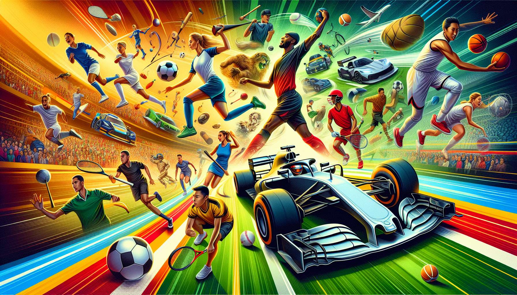 Illustration of various sports categories