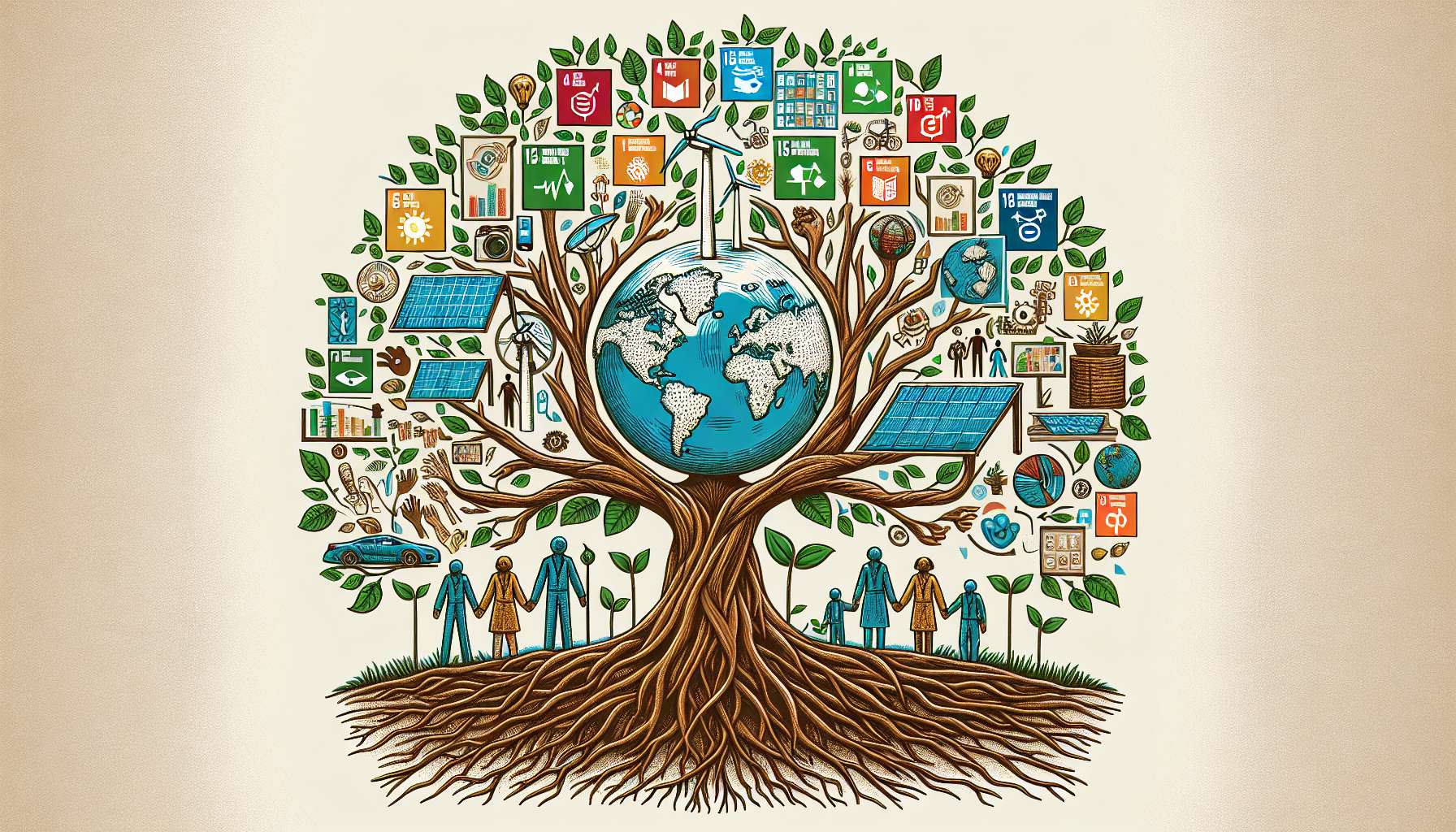 Illustration of sustainable and socially responsible investing