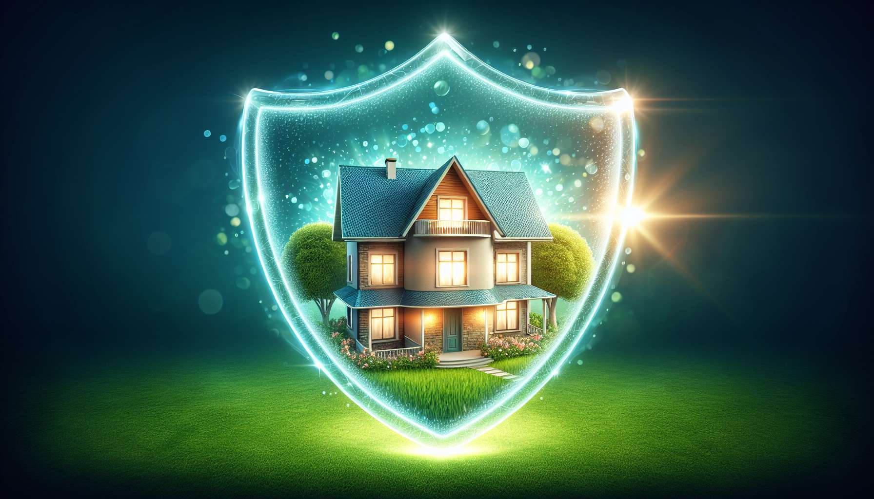 Illustration of a house protected by comprehensive insurance