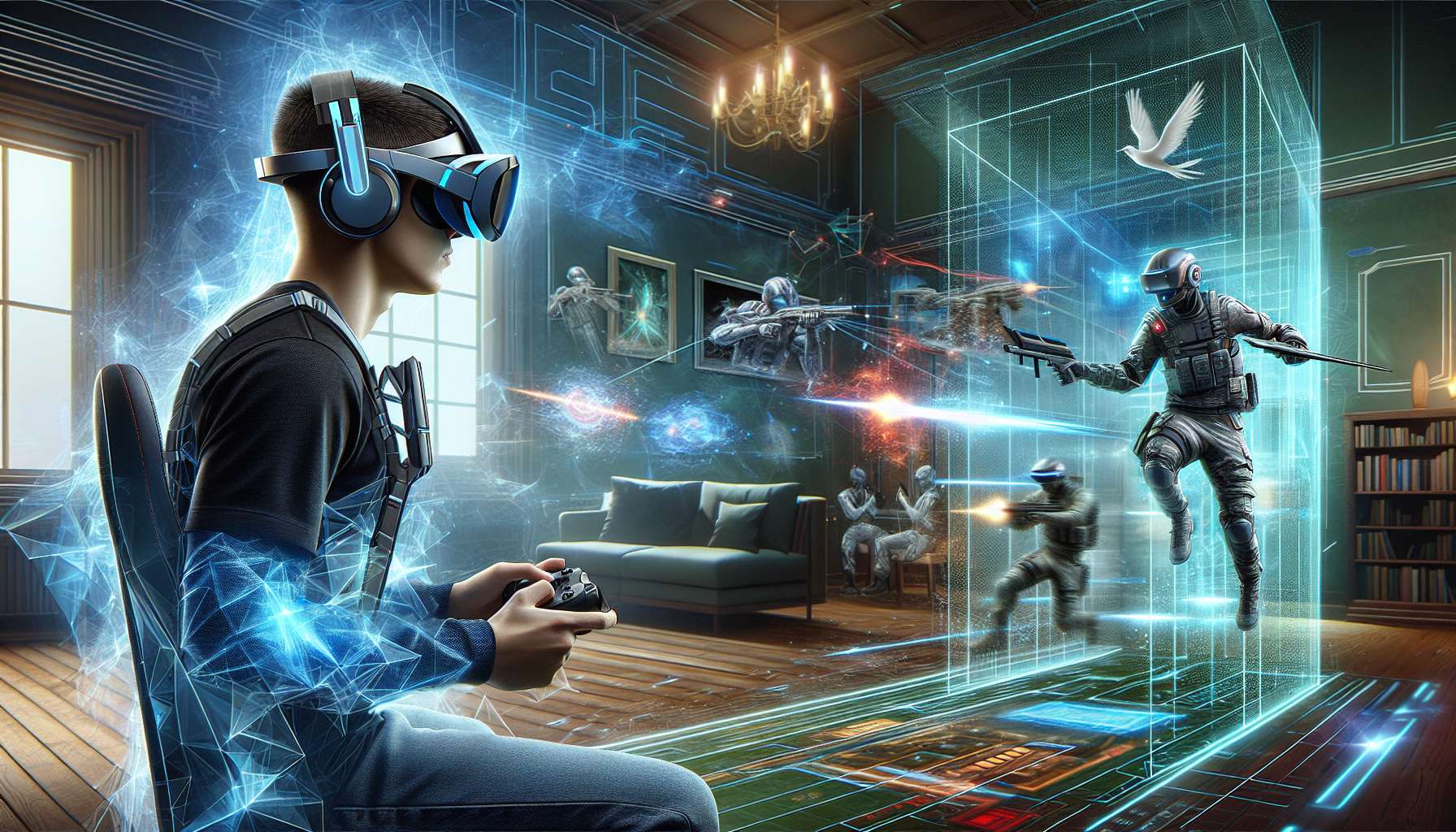 Illustration of augmented reality in gaming