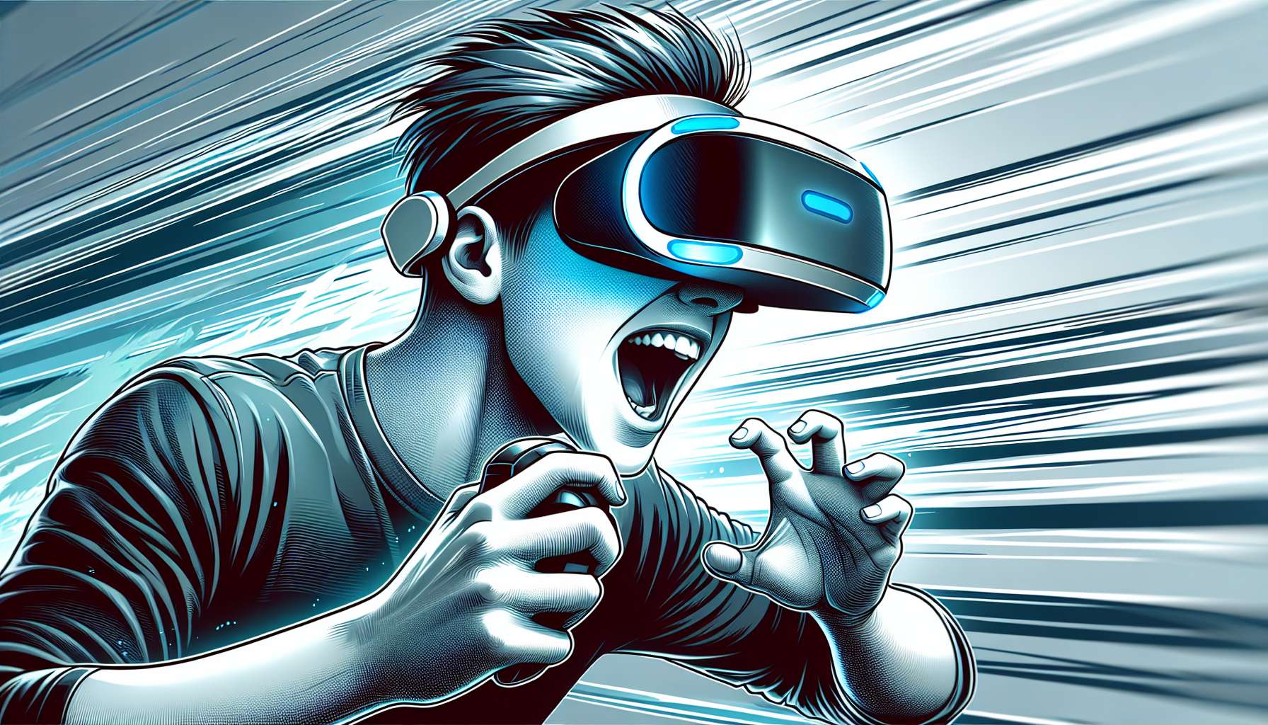 Illustration of a virtual reality headset