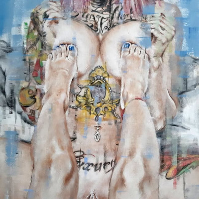 "Giada", nude acrylic on canvas Profile Picture