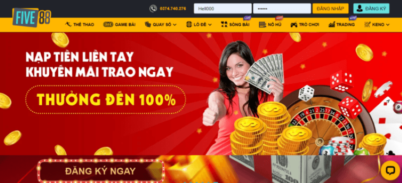 FIVE88 - Link trang chủ Five88 - Nhà cái bóng đá, casino #1