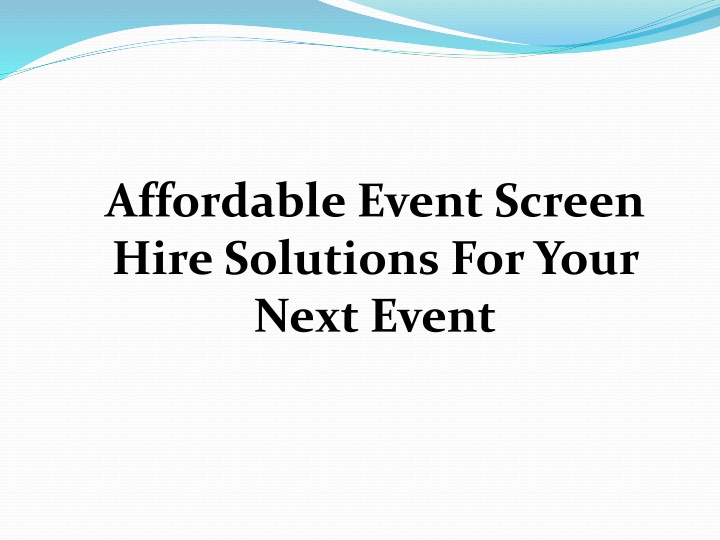 Affordable Event Screen Hire Solutions For Your Next Event