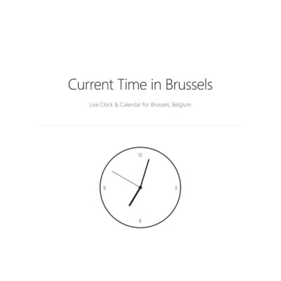 Time in Brussels