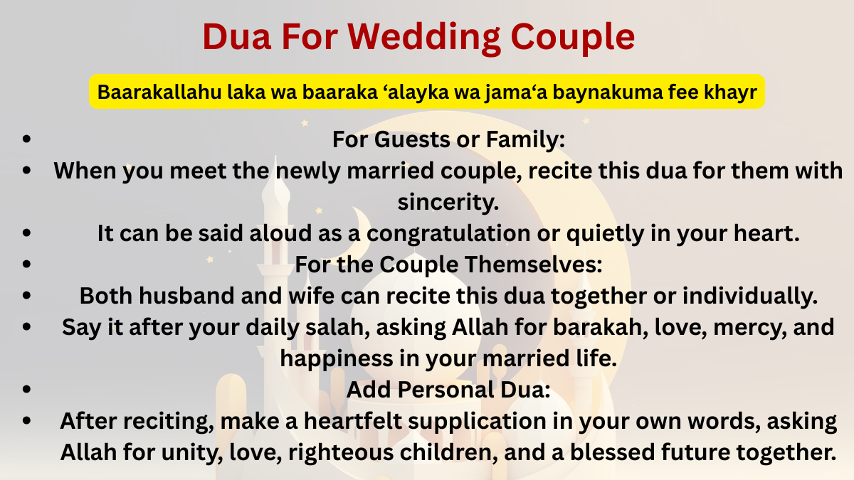 Dua For Wedding Couple – Dua wale