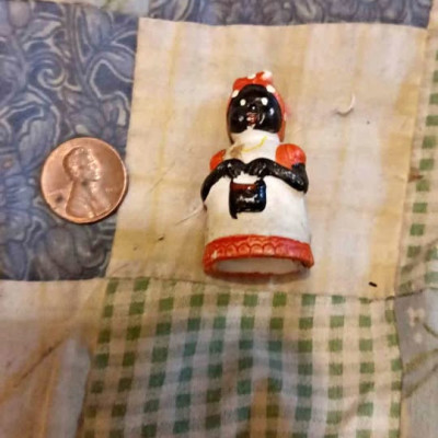 1960s 1 1/2 inch aunt Jemima thimble perfect condition Profile Picture